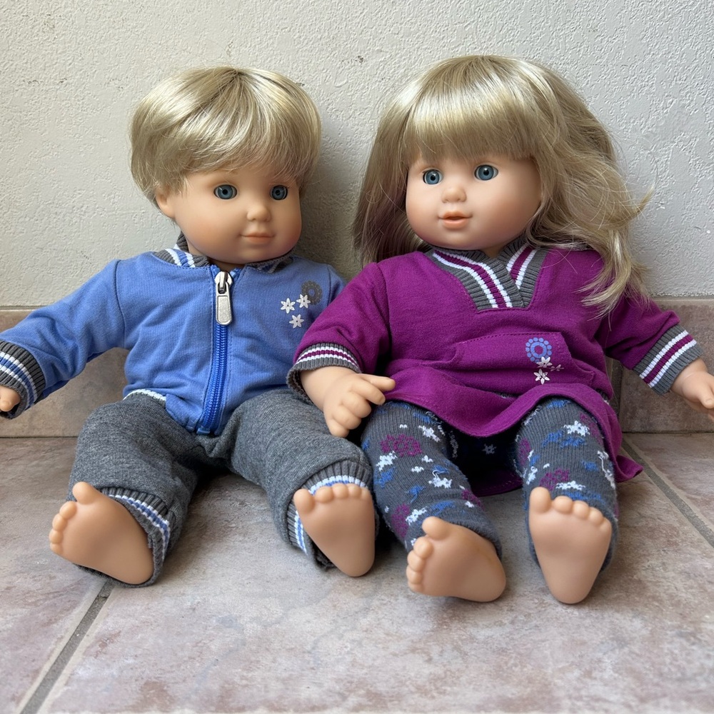 American Girl Blue and Purple Dolls with Accessories